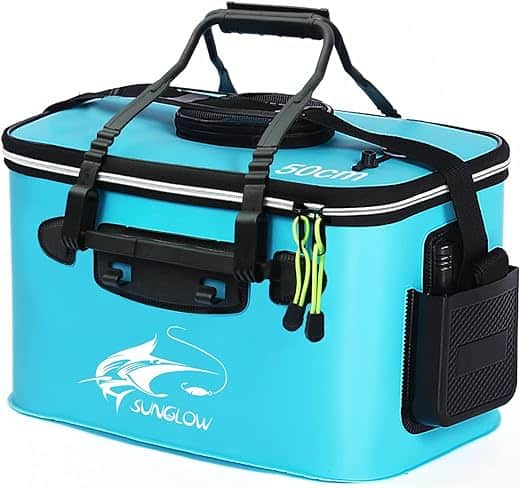 SunGlow Foldable Fishing Bucket: Compact and Portable